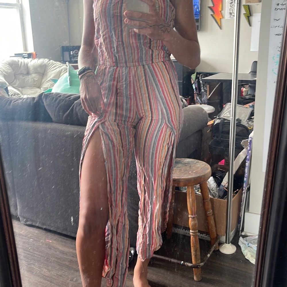 Off the shoulder jump suit